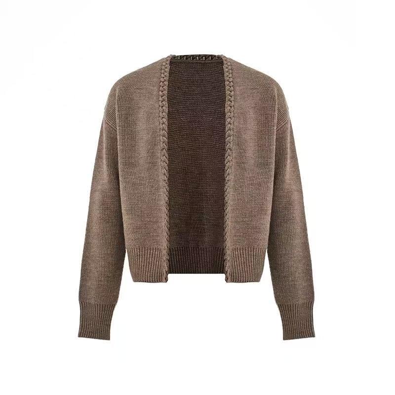 Hearujoy Vintage Overweight Pounds Mens Cardigan Sweater Luxury Design Jacquard Weave Hand Knitted Tops Autumn Winter Wool Knitwear Coat