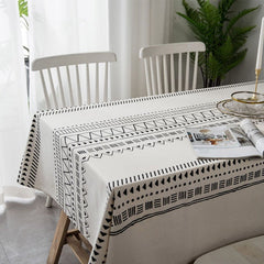Yickyue High-Quality Linen Rectangular Nordic Retro Tablecloths