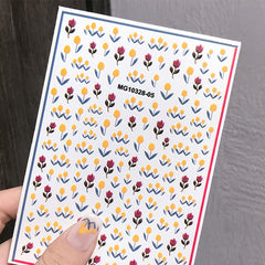Spring Sakura Nail Water Stickers Rose Flower Beauty Leaf Tree Summer Nails Art Decoration 2022 Butterfly Painting Nail Arts