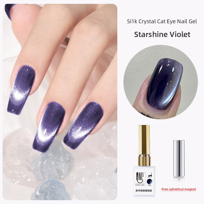 YICKYUE  -  Crystal Cat Eye Gel Nail Polish Holographic Magnetic Gel Varnish UV LED Soak Off Shiny Glitter Gel Lacquer for Manicure