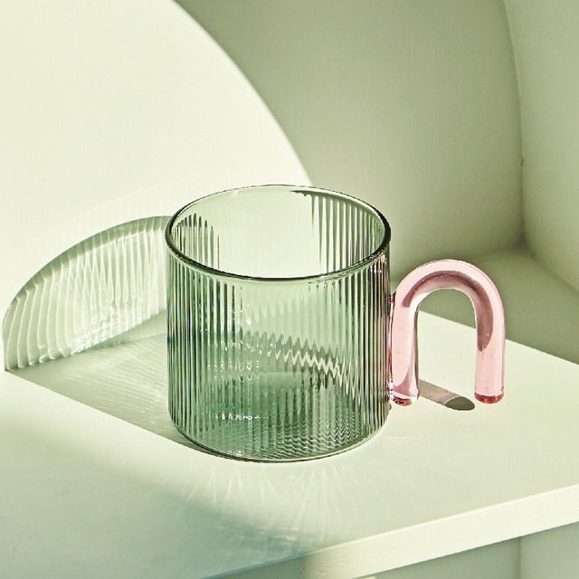 YICKYUE  -  Retro Ripple Glass Mug