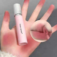 YICKYUE  -  6 Colors Nude Lip Gloss Waterproof Matte Liquid Lipstick Cute Pink Tube Matte Mousse Lip Gloss Velvet Lip Tint Make Up Cosmetics