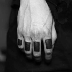 YICKYUE  -  Fake Tattoos Waterproof Hand Back Finger Tatoo Sticker Dark Tattoo Stickers Smile Rose Witch Cube Maple Leaf Temporary Tattoos