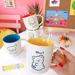 South Korea ins ceramic cup personality trend Mug simple Nordic girl lovely home water cup