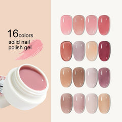 SKVP Clear Nail Varnish Mousse solid UV Gel Nail Polish 10ML Jelly Pink Nude Color Soak off UV LED Nail Art Gel