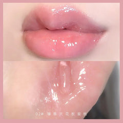 Yickyue Mirror Water Lip Gloss Water Glossy Lip Glaze Transparent Lip Oil Lasting Liquid Lipstick Clear Glitter Primer Hydrating Plump