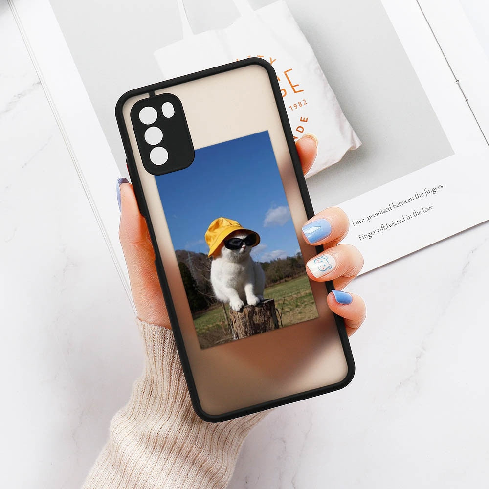 Cute Cat Case For Xiaomi Redmi 9 9A 9C 9T Note 7 8 9 10 11 Pro 9S 10S 11S Case Hard Cover Xiaomi Mi 11T 11 Lite Poco X3 M3 F3 M4