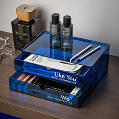 YICKYUE  -  New Desktop Transparent Drawer Storage Box File Storage Box Bedroom Study Superimposed Combination Storage Cabinet Home Office