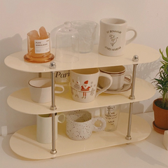 YICKYUE  -  Bathroom Storage Acrylic Cosmetics Perfume Shelf Desktop Hand-Made Blind Box Display Shelf Simple Multi-Layer Water Cup Storage
