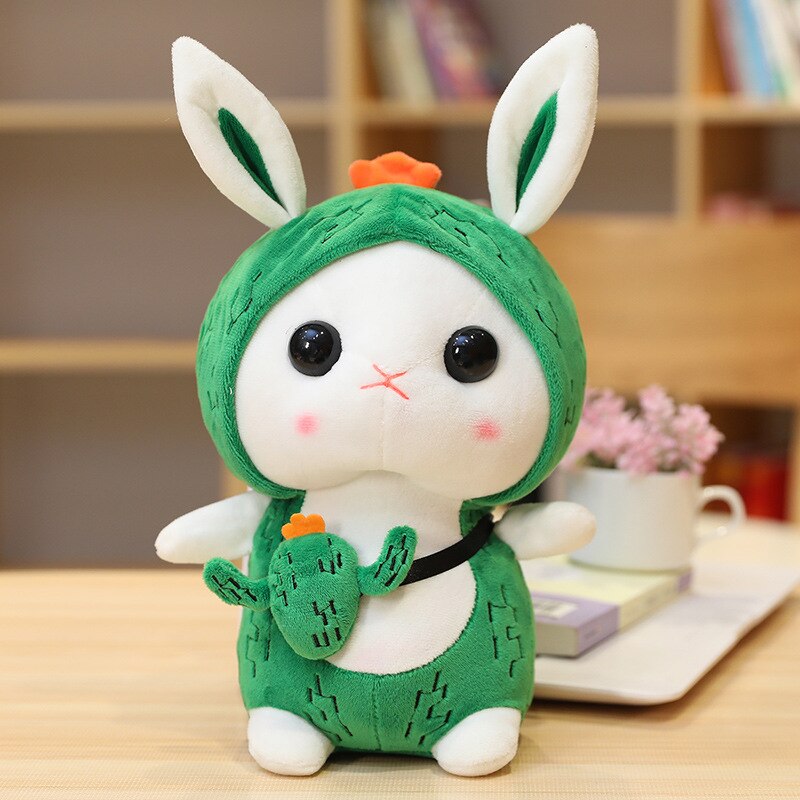 25/35cm Kawaii Fruit Rabbit Plush Toys Cute Staffed Strawberry Carrot Plant Bunny Plush Baby Kids Doll Lovely Birthday Gift