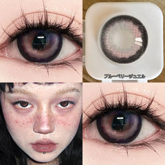 YICKYUE  -  1 Pair New Myopia Lenses Colored Contact Lenses with Degree Natural Lenses Pink Eye Lenses Color Cosmetic Fast Shipping