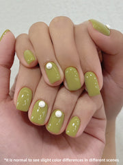 YICKYUE  -  1pc 15ml Mustard Green Gel Nail Polish Starter Pure Soak Off No Wipe Nail Gel Polish Suitable For All Seasons