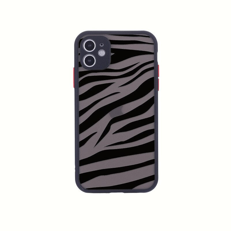 Leopard ins silicone couples Zebra pattern cute cover for iphone 11 12 mini pro max 7 8 plus x xr xs max se  shell funda