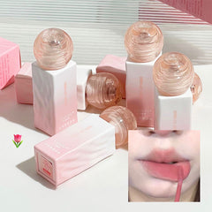 YICKYUE  -  Matte Velvet Lip Glaze Summer Lovely Lip Mud Matte Lipstick Pink Red Lip Gloss Tint Waterproof Non-Stick Cup Korean Cosmetic New