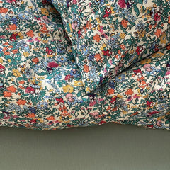 American Sle Floral Cotton Knitted Bedding Set 4pcs Pure Cotton Retro Sle Soft Breathable Comforter Cover eet