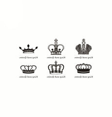 Waterproof Temporary Tattoo Sticker Cartoon Little Crown Behind Ear Wrist Fake Tattoo Body Art Small Sticker Men Women