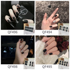 YICKYUE  -  14 stickers Nail Stickers Fashion Nail Wraps Self Adhesive Manicure Decoracion  Strips  Sticker Set Nail Art Leopard print