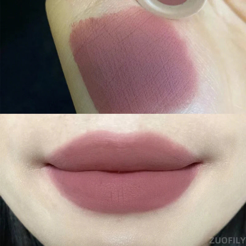 YICKYUE  -  1pc Creamy Lip Gloss Cute Matte Lipstick Long Lasting Nonstick Cup Lipstick Natural Lip Makeup Nude Lipstick Cosmetic Maquillaje