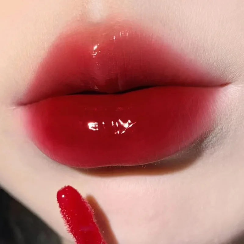YICKYUE  -  Ice Night Mirror Lip Glaze Sexy Jelly Lip Gloss Moisturizing and Moisturizing Lip Film Forming Quickly Korean Cosmetics
