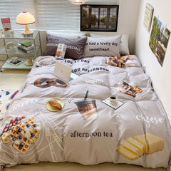 YICKYUE  -Household Fashion Simple Pure Cotton 3D Printing Bedding