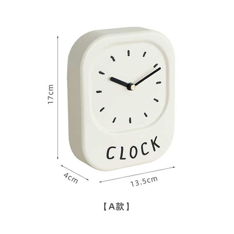 YICKYUE  -  Creative Home Cream Iron Art Bedhead Clock Decoration Clock Wall Hanging Cute Silent Pendulum