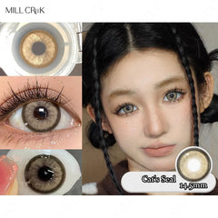 YICKYUE  -  2 Pcs Colored Pupils for Eyes Blue Green Contact Lenses Yearly Natural Brown Lense Soft High Quality Beautiful Pupils