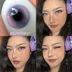 1 Pair Myopia Prescription Colored Contact Lenses Fashion Lens Beauty Pupils Blue Eye Color Lenses Purple Eye Lenses
