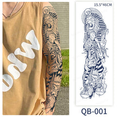 YICKYUE  -  Herbal Tattoo Sticker Full Arm Sleeve Semi Permanent 10-15 Day Long Lasting Waterproof Juice Ink Temporary Tattoos Large Size