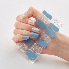 New Year Patterned Nail Decor Nail Polish Nail Art Stickers Full Beauty Sticker for Nails Nail Accesoires Christmas Nail Sticker