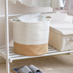 Large storage basket clothes dirty clothes basket bedroom dirty clothes baby toys woven storage basket Japanese style