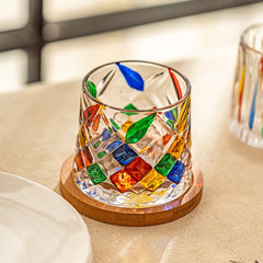 Luxury Whisky Tumbler Cup Spinning Beer Glass Durable Martini Glass Tequila Shots Glass Whisky Glass Old Fashion RUM Glass