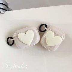 Relif 3d heart soft silicone earphone case for apple air pod pro love couple wireless bluetooth charging box for airpod 1 2 3