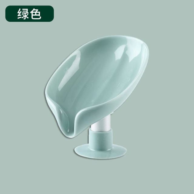 Tree Leaf Laundry Soap Dish Toilet Soap Shelf  Vertical Suction Cup Wall Hanging Soap Holder Punch-free Water-free Storage Box