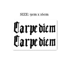 Waterproof Temporary Tattoo Sticker Gothic Letter Design Body Art Fake Tattoo Flash Tattoo Arm Male Female