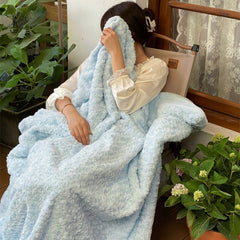 Yickyue Plush Throws Blankets for Beds Home Decor Winter Warm Fashion Rose Romantic Elegant IG Thickened Soft Nap Towels Sofa Covers