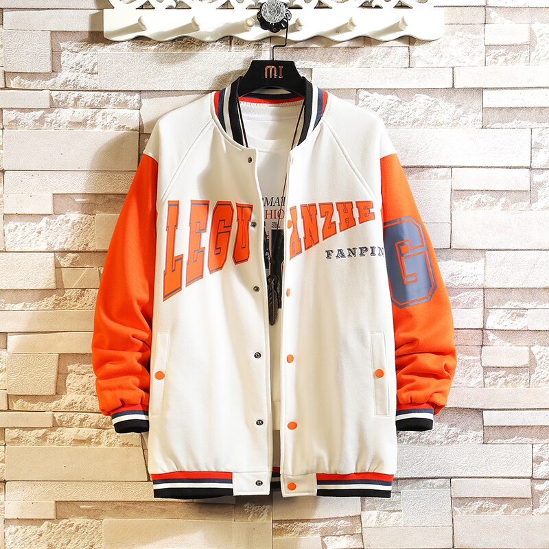 YICKYUE  -  Casual Black Patchwork Jackets For Men's Baseball Uniform Bomber Spring Autumn Fashion Clothing Oversize 4XL 5XL