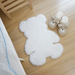 Japanese Cartoon Imitation Rabbit Hair Bear Carpet Bedroom Bedside Carpet Home Decoration Mat Floor Mat Cat Dog Warm Cushion