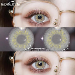 YICKYUE   -  1pair/2pcs Colorful Contact Lenses for Eyes Korean Lenses Pink Lenses Fashion Color Contacts Yearly Beauty Eye Makeup