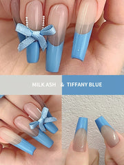 YICKYUE  -  15ml New Popular Milk Ash And Blue Color Gel Nail Polish Set, UV LED Soaking Nail Polish, Suitable for Home DIY