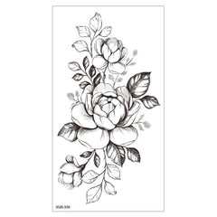 Thalf Arm Small Full Arm Waterproof Black And White Flower Tattoo Stickers Custom Sketch Gray Hand-painted Tattoo Stickers