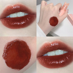 YICKYUE  -  Waterproof Mirror Bow Tie Lip Gloss 6 Colors Sparkling Glitter Liquid Lipstick Shimmer Pearl Lip Gloss Jelly Lip Korean Make Up