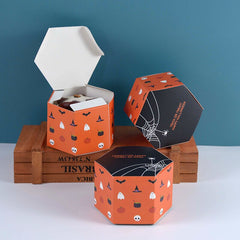 5/10Pcs Happy Halloween Paper Box Trick Or Treat Kids Favor Gift Package Boxes Candy Cookie Snack Box Halloween Party Supplies