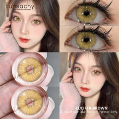 YICKYUE  -  1pair New Natural Contact Lenses Korean Cosmetic Makeup Pupils Contact Lens Gray Eyes Contacts Color Blue Lenses Yearly