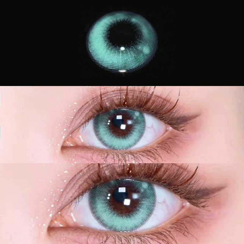YICKYUE  -  2Pieces Colored Contact Lenses Bling Pupil Beauty Cosplay Color Circle Lens Yearly Galaxy Coloured Contacts with Box