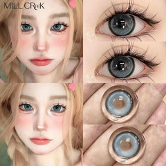YICKYUE  -  1Pair Myopia Color Contact Lenses Color Lens Eyes with Degree Myopia Lenses Soft Korea Beautiful Pupils Fast Delivery