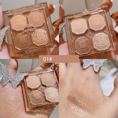 Yickyue 4/12 Colors Pearly Eyeshadow Palette Bright Matte Shimmer Crystal Chandeliers Glitter Eyeshadow Long Lasting Pigment Cosmetics