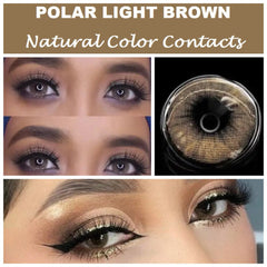 YICKYUE    Aurora Brown Colored Contact Lenses Yearly Myopia Prescription Contacts Natural Eye Beauty Lens with Pupil-Enlarging