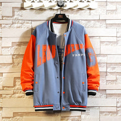 YICKYUE  -  Casual Black Patchwork Jackets For Men's Baseball Uniform Bomber Spring Autumn Fashion Clothing Oversize 4XL 5XL