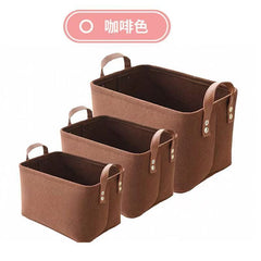 Yickyue Storage Box Felt Home Baskets Large Clothes Bag With Handle Toy Cosmetics Sundries Closet Cabinet  Baske Organizers Storage