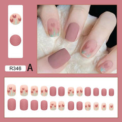 Professionals Press On Nails Fake Nails with Glue Accessories And Tools Nail Tips For Manicure Flower Nail Art Decor False Nails
